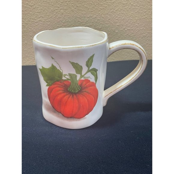 Magenta Exlusive Pumpkin Design Dimpled Mug 2014 VHTF M Stamped - Picture 1 of 10
